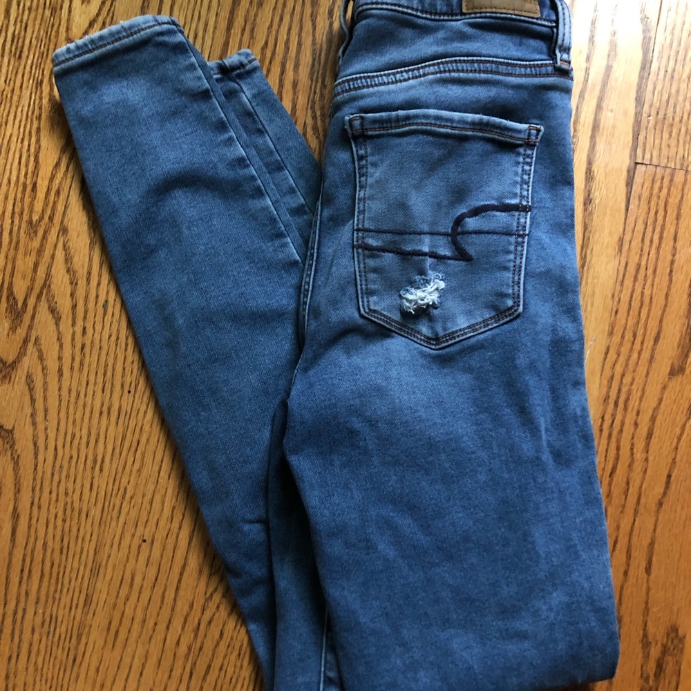 Distressed jeans